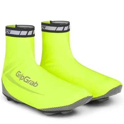 Imagen de GripGrab RaceAqua Road Bike Rain Aero Overshoes Waterproof Windproof Cycling Shoe Covers Sleek Tight Fitting Gaiters Cubrebotas Ciclismo, Unisex Adult, Amarillo Neón, XXL