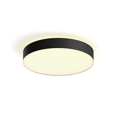 Imagen de Philips Hue Lámpara Inteligente, Enrave L, de Techo LED Luz Blanca Cálida a Fría, Compatible con Alexa y Google Home, Color Negro