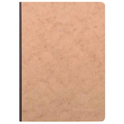 Imagen de Clairefontaine 79543C Cuaderno cosido con respaldo de tabaco, A5, 14,8 x 21 cm, 192 páginas DOT, papel blanco, 90 g, tapa para tarjeta cepillada, grano piel, colección Age Bag