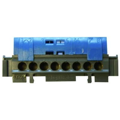 Imagen de Legrand reparticion standard Bornas neutro 8 salidas azul
