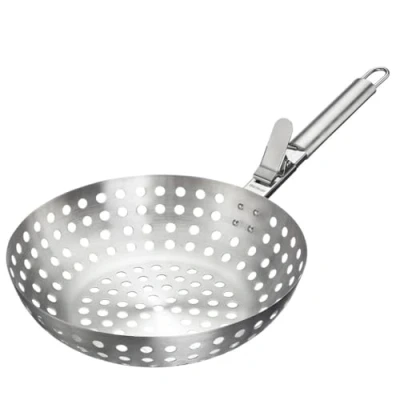 Imagen de Westmark Wok de parrilla ideal para preparar grandes cantidades deliciosas verduras a la parrilla, duradero, apto lavavajillas acero inoxidable