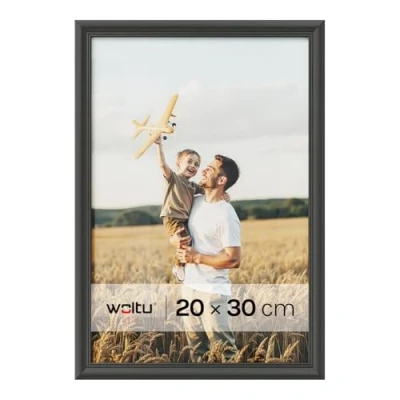 Imagen de WOLTU Marcos de Fotos Originales Madera Juego 1 para Mesa Pared Moderno Estilo 20x30 cm Vintage Gift, Regalo, Cumpleaños, Fiestas Negro
