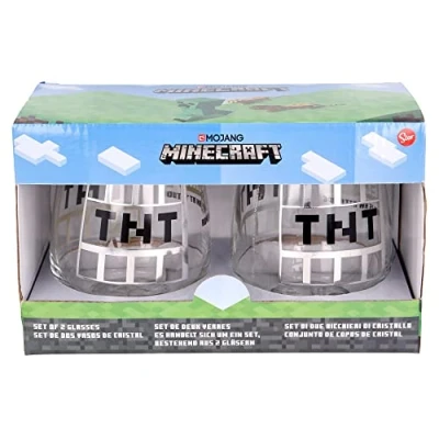 Imagen de Stor Juego de 2 Vasos Agua Cristal 510 ml Minecraft