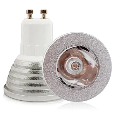Imagen de Bombilla LED RGB GU10, 3 W, SMD, cambio de color, con mando a distancia por infrarrojos (180 lm, CA 85 V 265 V, 49 x 60 mm), multicolor regulable, incluye infrarrojos,