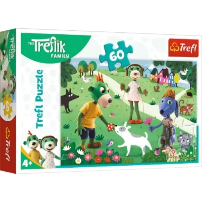 Imagen de Trefl 60 Elementos Colores con los Personajes de Cuentos la Familia Treflik, Diversión para niños a Partir 4 años Puzzle, día Alegre trefliks (17377)