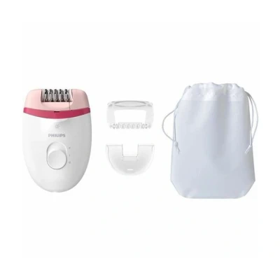 Imagen de Depiladora Philips Satinelle Essential BRE255/00, Uso en seco, 3 accesorios, Funda