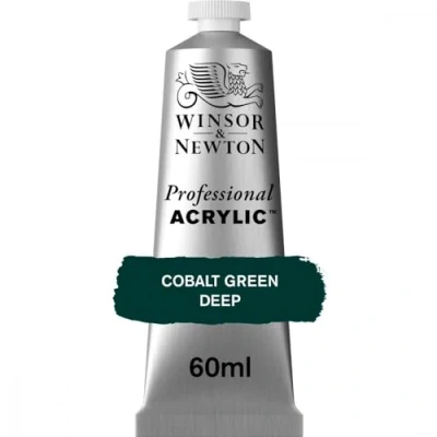 Imagen de Winsor &amp; Newton acrílico profesional Artist&#039;s tubo de pintura acrílica 60ml, color verde cobalto oscuro