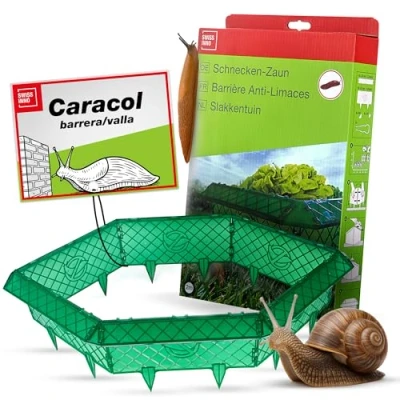 Imagen de SWISSINNO Barrera Antibabosas 2m, kit completo que incluye esquinas y pinzas para babosas, no tóxico respetuoso con el medio ambiente, 100% efectivo