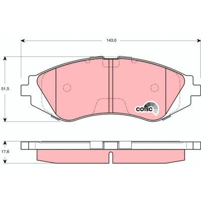 Imagen de TRW COTEC GDB3265 Juego de pastillas freno no preparado para indicador desgaste DAEWOO: Lanos Hatchback, Berlina, Nubira