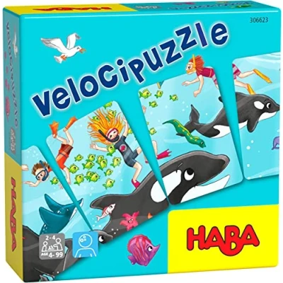 Imagen de HABA 306623 Velocipuzzle, Juego Puzzle Infantil de Mesa. Más 4 años