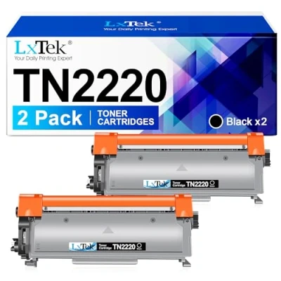 Imagen de LxTek Tóner TN2220 TN2210 Compatible para Brother TN 2220 2010 HL 2130 MFC 7360N DCP 7055W 7065DN FAX 2840 2940 (2 Negro)