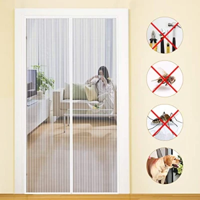 Imagen de MYCARBON Mosquitera para Puerta Protección Contra Insectos Magnético (140x240, Blanco)