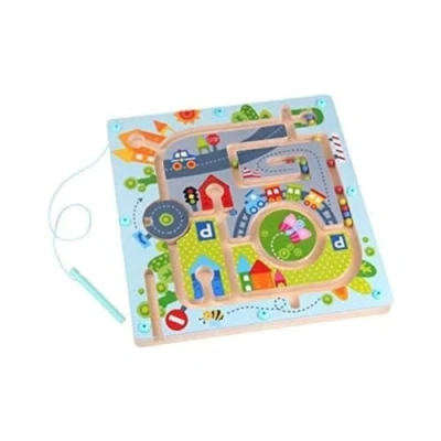 Imagen de Tooky Toys 921 TKC458 EA Wooden City Maze, Multicolor