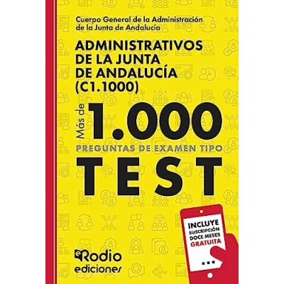 Imagen de Administrativos de la Junta Andalucía (C1.1000). Más mil preguntas tipo test (OPOSICIONES)