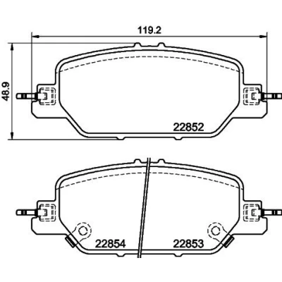 Imagen de HELLA 8DB 355 039 191 Juego de pastillas freno con avisador acústico desgaste accesorios HONDA: CR V 5