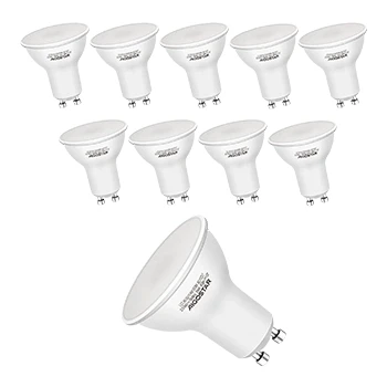 Imagen de Aigostar Bombilla LED 6W GU10, Luz blanca fría 6500K, 480lm, Esmerilada, no regulable Caja de 10 unidades