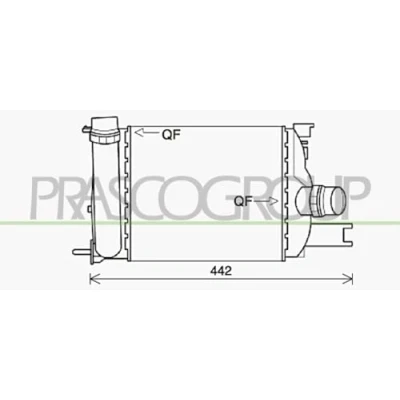 Imagen de PRASCO DA226N001 Intercooler Con acoplamientos rápidos DACIA: Lodgy, SANDERO 2, Duster SUV, RENAULT: Clio 4, Captur