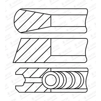 Imagen de GOETZE ENGINE 08 443400 00 Juego de Segmentos Pistón 83 MERCEDES BENZ: Vito Bus, Clase ML, C Berlina norauto, oscaro, mister auto