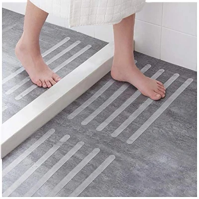 Imagen de Ecooe 16 Piezas Pegatinas Antideslizantes de Ducha Tiras Seguridad para Baño Transparentes Autoadhesivas Bañeras Duchas con Tablero Acrílico