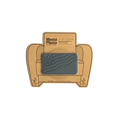 Imagen de MastaPlasta Parche Autoadhesivo Premium para Reparación Instantánea. Cuero Gris 10cmx6cm. Diseño: Bandera. o decoración. Asientos, Bolsos, Chaquetas