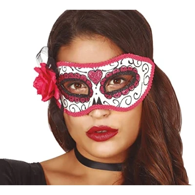 Imagen de FIESTAS GUIRCA Antifaz Rosa Dia DE LOS Muertos
