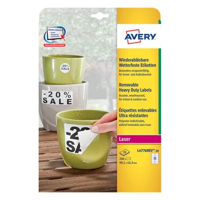 Imagen de Avery Zweckform Purpose Form Etiquetas despegables, 240 unidades, blanco