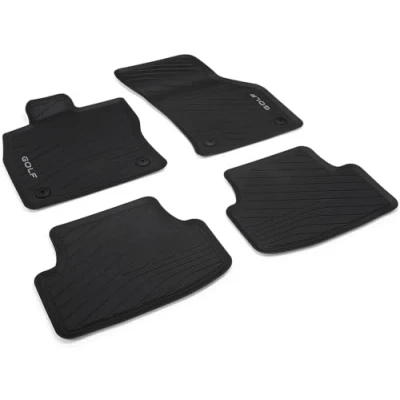 Imagen de Volkswagen 5H1061500A82V Alfombrillas de Goma para Todo Tipo Clima, 4 Goma, con inscripción Golf, Solo Mild Hybrid MHEV (código PR 0K4), Sedán