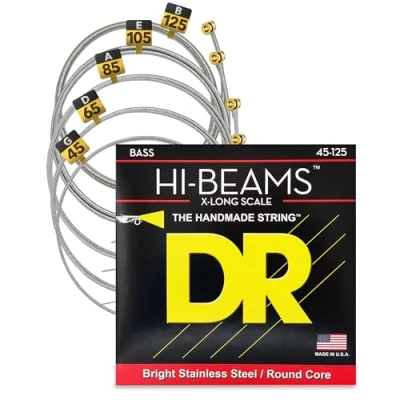 Imagen de DR Strings Hi Beam Extra Long Scale Stainless Steel Round Core 5 String 45 125