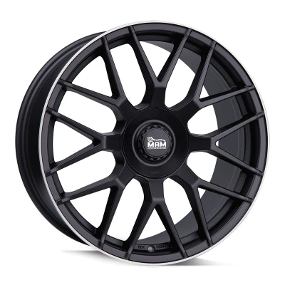 Imagen de MAM WHEELS 5Taladro(s) 18Pulgada 100mm Llanta de aleación GT1 negro mate labio lacado MAMGT18018510011230MBLP