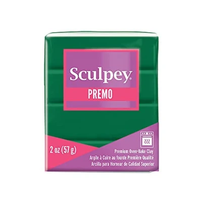 Imagen de Sculpey Premo Arcilla polimérica para hornear, verde bosque, no tóxica, barra de 2 onzas