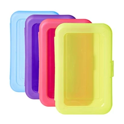 Imagen de Amazon Basics Estuche, paquete de 4, Multicolor, Sólido
