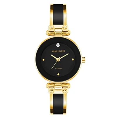 Imagen de ANNE KLEIN Reloj Brazalete Mujer Esfera Diamante, AK/1980, Oro Negro