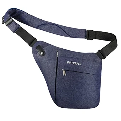 Imagen de Waterfly Mochila Bandolera Hombre Bolsa de Pecho Pequeña Casual Portatil Deportes Trabajo