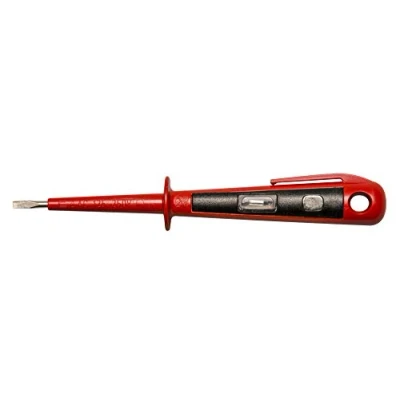 Imagen de H + Werkzeug 45400 VDE Comprobador de tensión y fases (hasta 250 V GS probado según 0680, fabricado en Alemania), color rojo/negro, 150 mm
