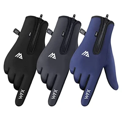 Imagen de Westwood Fox Guantes de Invierno WFX para Pantalla táctil, Antideslizantes, cálidos, Resistentes al Viento, térmicos, Hombres y Mujeres, Ciclismo Aire Libre, Correr,