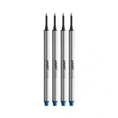 Imagen de Lamy M66 Juego de 4 recambios tinta 821 metal en color azul para bolígrafo sin tapa, ancho trazo