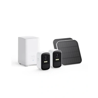 Imagen de eufy Security eufyCam 2C Pro con Panel Solar, Camara vigilancia WiFi Exterior, 180 Días de Duración la Batería, HD 1080p, Sin Costo Mensual, Conjunto Dos Cámaras