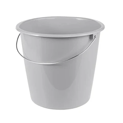Imagen de keeeper Cubo Erik con asa de Metal, 10 L, Polipropileno, 28,5 x 26 cm, Gris Nordic
