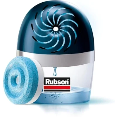 Imagen de Rubson AERO 360º Deshumidificador recargable (1 dispositivo y 1 tableta de 450 g), absorbe humedad, previene la condensación los malos olores, antihumedad absorbente