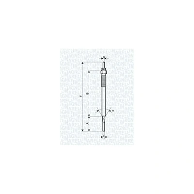 Imagen de MAGNETI MARELLI 062900036304 Bujía de precalentamiento 11V 10A M10X1,25 TOYOTA: Land Cruiser Prado 90, Corolla Verso, Avensis II Berlina