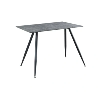 Imagen de [en.casa] Mesa de Comedor Cocina Rectangular 4 Personas Diseño Inusual Original Patas Acero en Forma V Invertida Tablero MDF 120 x 70 75 cm Efecto hormigón