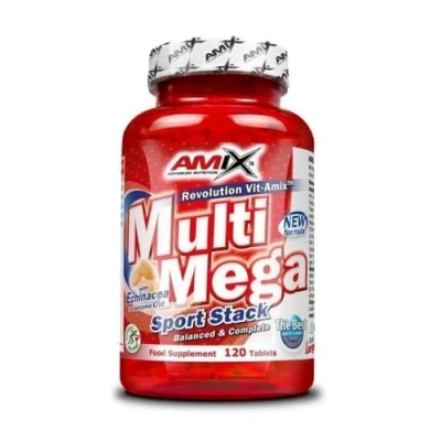 Imagen de AMIX Complejo Vitamínico Multi Mega Stack con Vitaminas y Minerales 120 Tabletas Mejora el Rendimiento Físico Mental Suplemento Hierro Eficaces Suplementos Vitamínicos