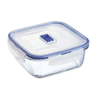Imagen de Luminarc Pure Box Active Recipiente Cuadrado Hermético Vidrio 18x18x7,3cm 122cl Bicolor