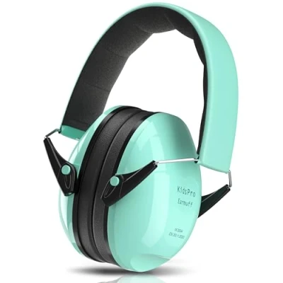Imagen de Senner ® KidsPro Protectores auditivos para niños Auriculares con SNR de 28 dB 4 a 12 años, ajustables oído Color menta