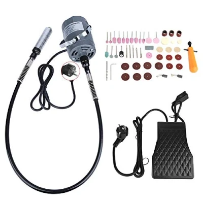 Imagen de Amoladora de eje flexible, 53 pcs/set Kit herramienta múltiple rotativa mini flexible giratoria eléctrica velocidad variable