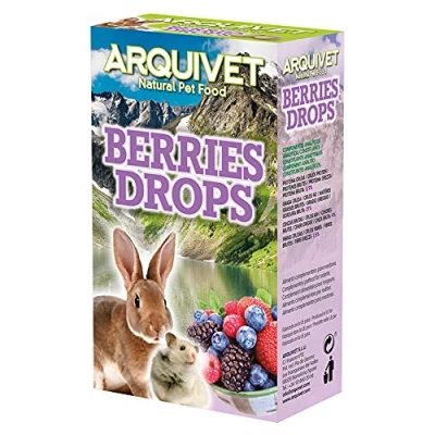 Imagen de ARQUIVET Berries Drops Frutas del Bosque 65 gr Snacks para roedores Chuches, golosinas, premios, recompensas, chucherías Conejos, Hamsters, cobayas, Hurones