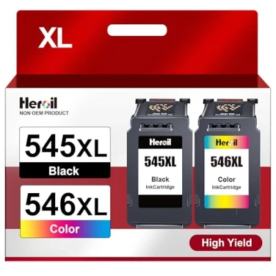 Imagen de Heroil PG 545XL CL 546 XL Reemplazo para Canon 545 Tinta Impresora y Pixma TS3350 TS3355 TS3150 TS3400 TS3450 TR4650 TR4651 TR4550 TR4551 MG2550s MG2950 (2 Pack)