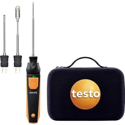 Imagen de Testo Kit 915i Termómetro con 3 sondas de temperatura (TC Tipo K), color negro