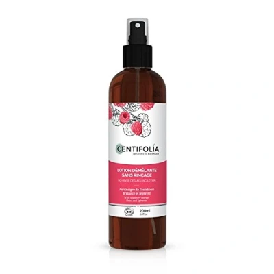 Imagen de CENTIFOLIA Acondicionador sin Enjuague con vinagre de frambuesa Nutre, desenreda y enciende el pelo pesarlo alcohol sulfatos certificado orgánico 200 ml