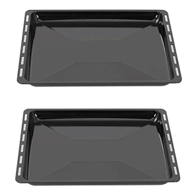 Imagen de ICQN Bandeja para horno de 422 x 370 30 mm, esmaltada y cocina, apta ELECTROLUX, AEG, IKEA, ZANUSSI, Juno, ZOPPAS, resistente a los arañazos e inoxidable, 42,2 37 3 cm